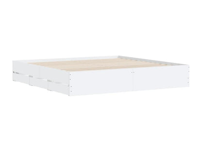 Struttura letto in legno ingegnerizzato bianco, 160 x 200 cm