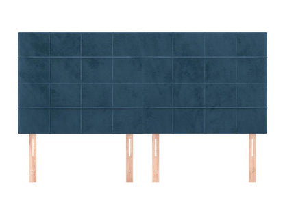 Struttura letto in velluto blu, 80 x 5 x 78 cm