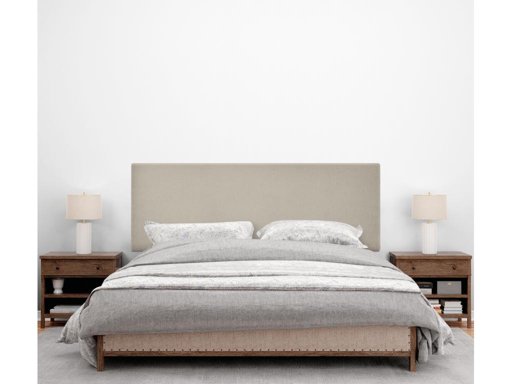 Struttura letto in tessuto beige, 150 x 105 cm
