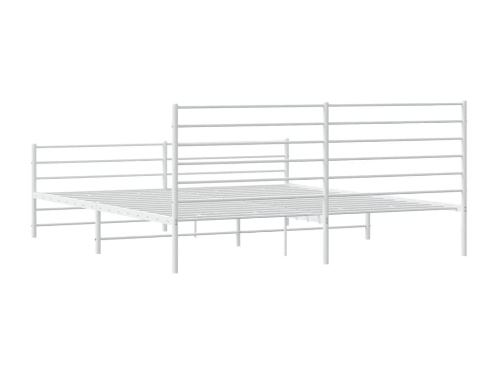 Struttura letto in metallo bianco, 193 x 203 cm