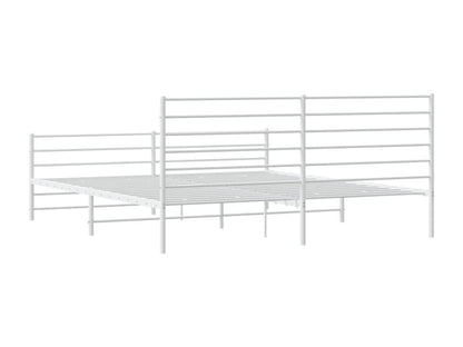 Struttura letto in metallo bianco, 193 x 203 cm