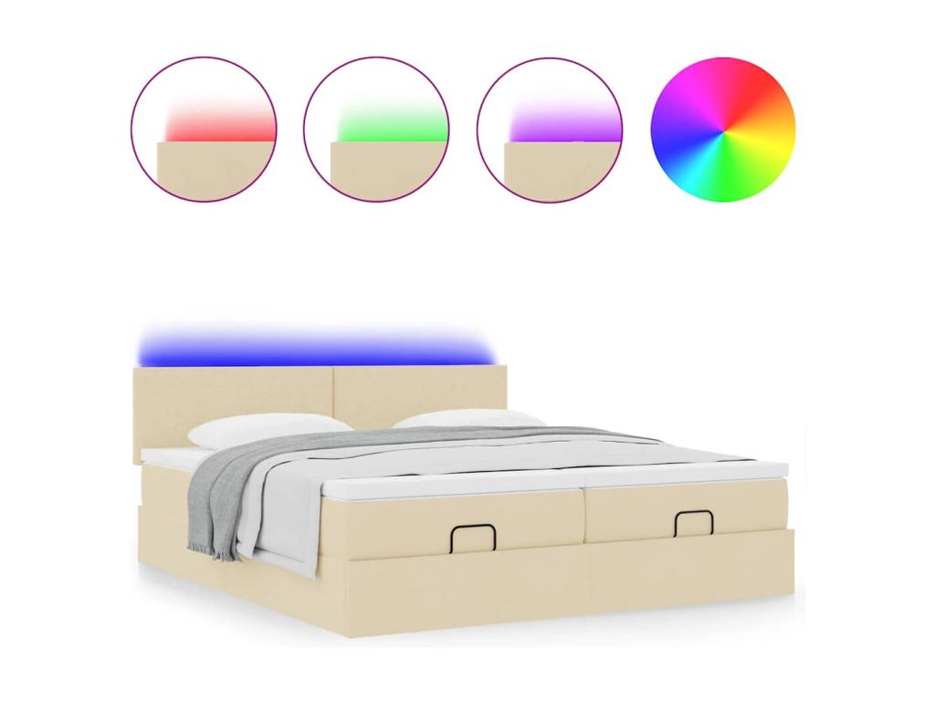 Struttura letto in tessuto con materasso, 160 x 200 cm