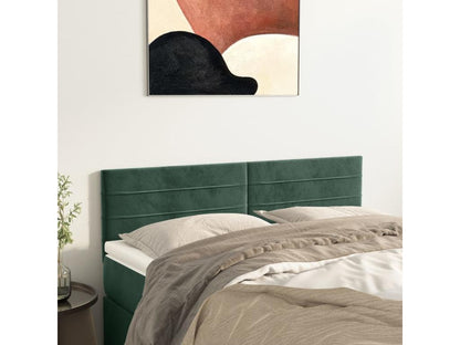 Struttura letto in velluto verde, 72 x 5 x 78 cm