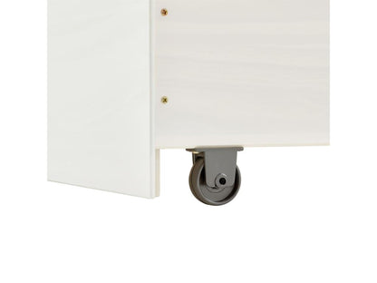 Struttura letto bianca con contenitore, 3 cassetti, 90 x 190 cm