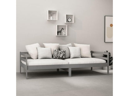 Struttura letto grigia con materasso, 90 x 200 cm