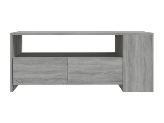 Tavolino da caffè in legno ingegnerizzato grigio, 102 x 55 x 42 cm