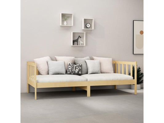 Struttura letto bianca con materasso, 90 x 200 cm