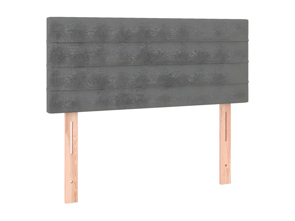 Struttura letto in tessuto grigio con materasso, 120 x 190 cm