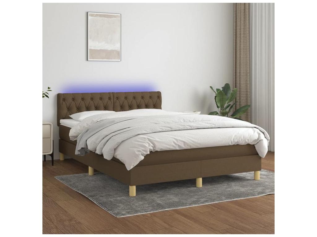 Struttura letto bianca con materasso, 140 x 190 cm
