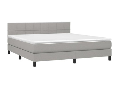Struttura letto in tessuto bianco con materasso, 180 x 200 cm