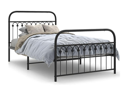 Struttura letto in metallo nero, 107 x 203 cm