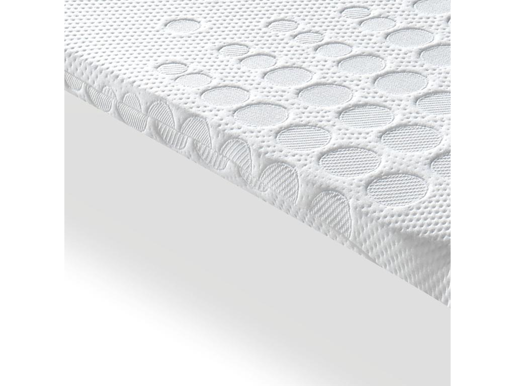 Materasso bianco in memory foam, 160 x 190 x 5 cm