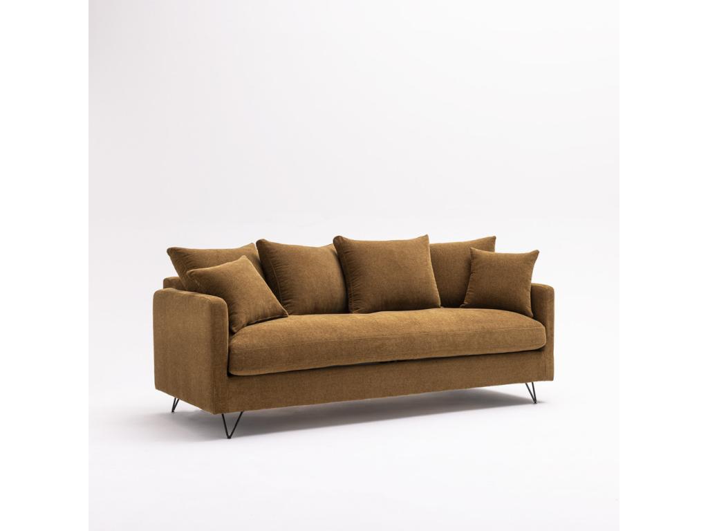 Divano letto trasformabile in tessuto