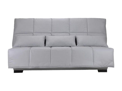 Divano letto trasformabile in tessuto grigio antracite con contenitore