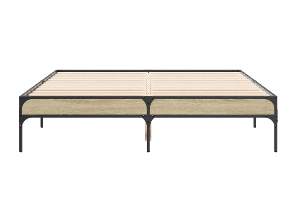 Struttura letto in legno ingegnerizzato marrone, 140 x 190 cm