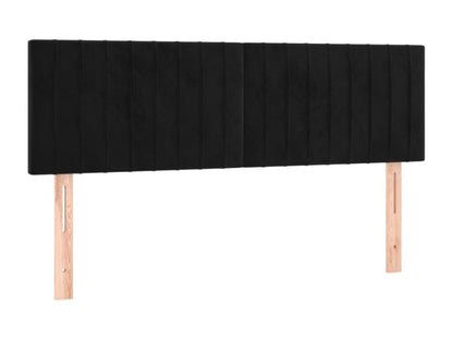 Struttura letto in velluto nero con materasso, 140 x 200 cm