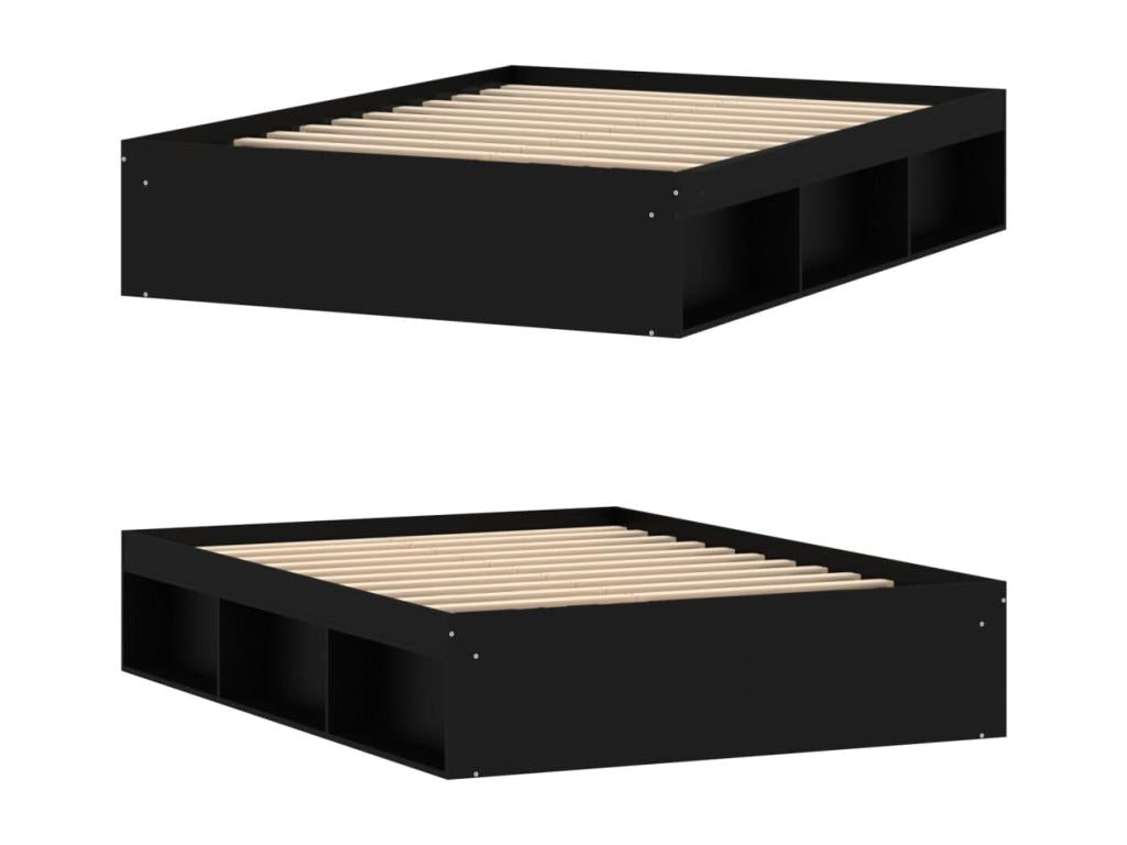 Struttura letto nera, 135 x 190 cm