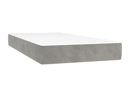 Struttura letto in velluto bianco con materasso, 100 x 200 cm