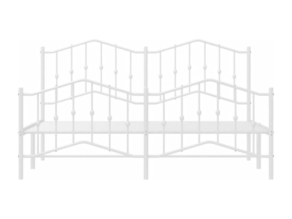 Struttura letto in metallo bianco, 160 x 200 cm