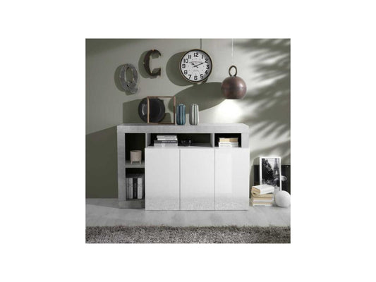 Credenza grigia a 3 ante