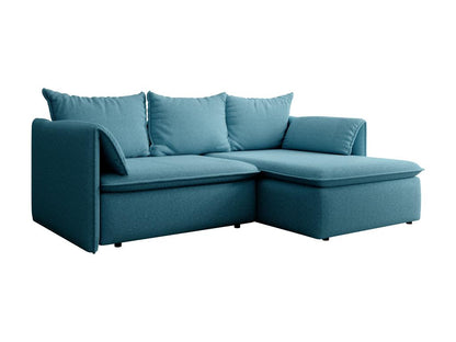 Divano letto trasformabile in tessuto blu