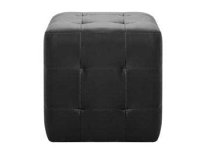 Pouf in similpelle nera, 30 x 30 x 30 cm