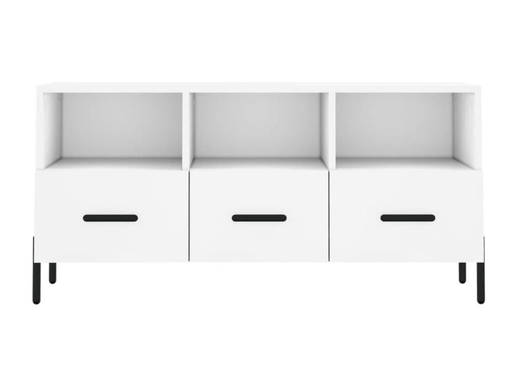 Mobile TV in legno ingegnerizzato bianco, 102 x 36 x 50 cm