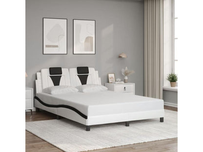 Struttura letto in similpelle bianca, 140 x 190 cm