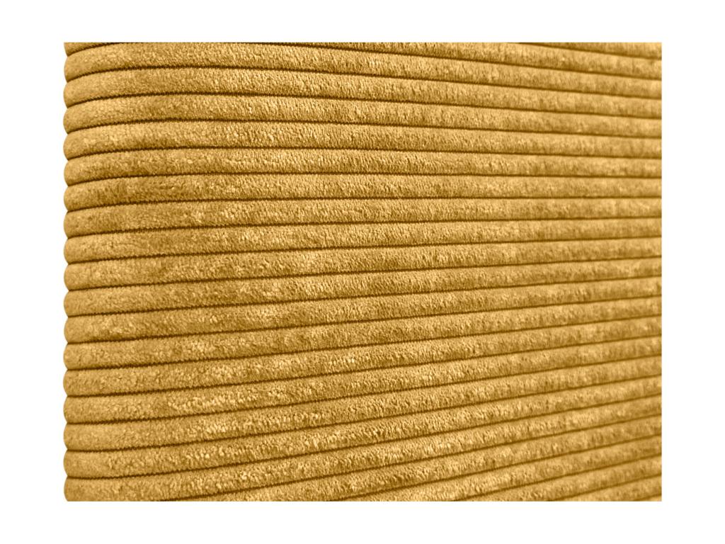 Struttura letto in velluto giallo, 150 x 105 cm