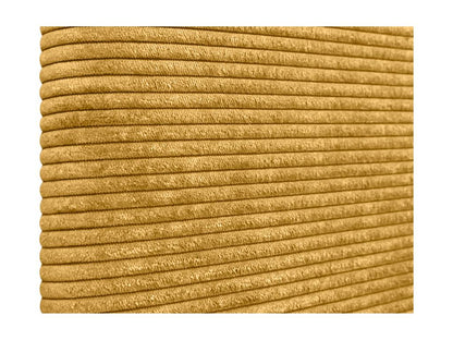 Struttura letto in velluto giallo, 150 x 105 cm