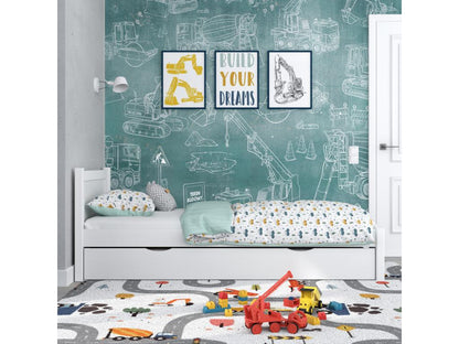 Struttura letto bianca, 100 x 180 cm