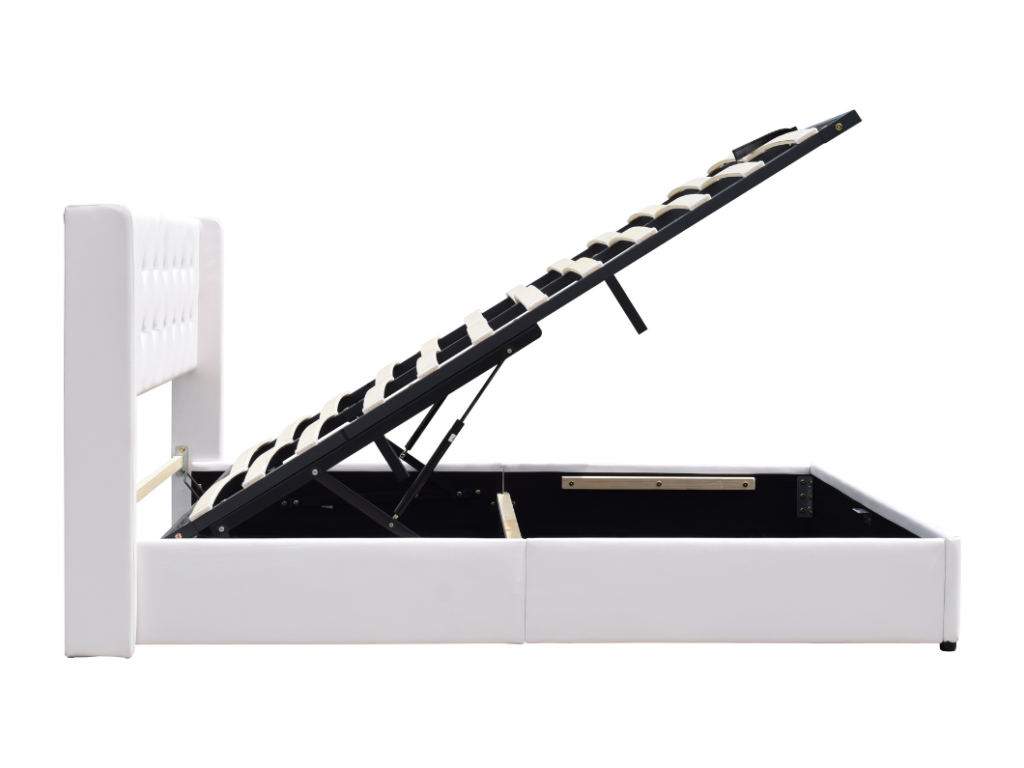 Struttura letto bianca con contenitore, 180 x 200 cm