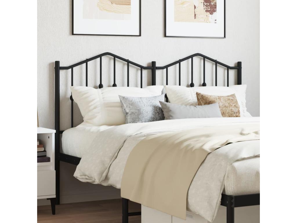 Struttura del letto in metallo nero