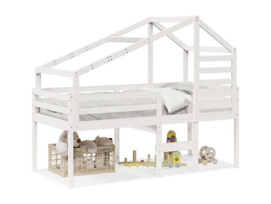 Struttura letto bianca, 90 x 200 cm