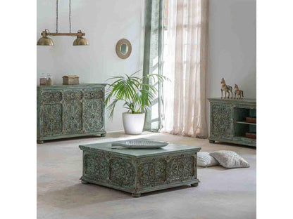 Tavolino da caffè giallo, 100 x 100 x 47 cm