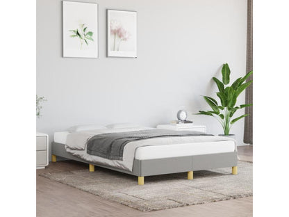 Struttura letto in tessuto grigio, 120 x 190 cm