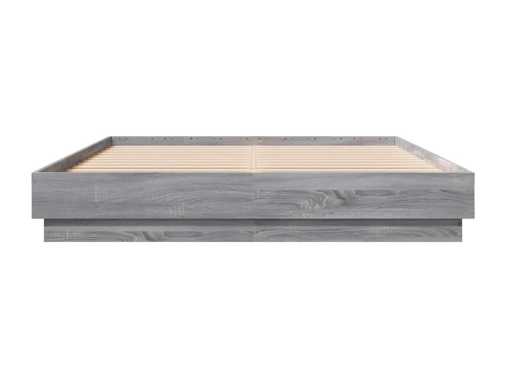 Struttura letto grigia con materasso, 160 x 200 cm