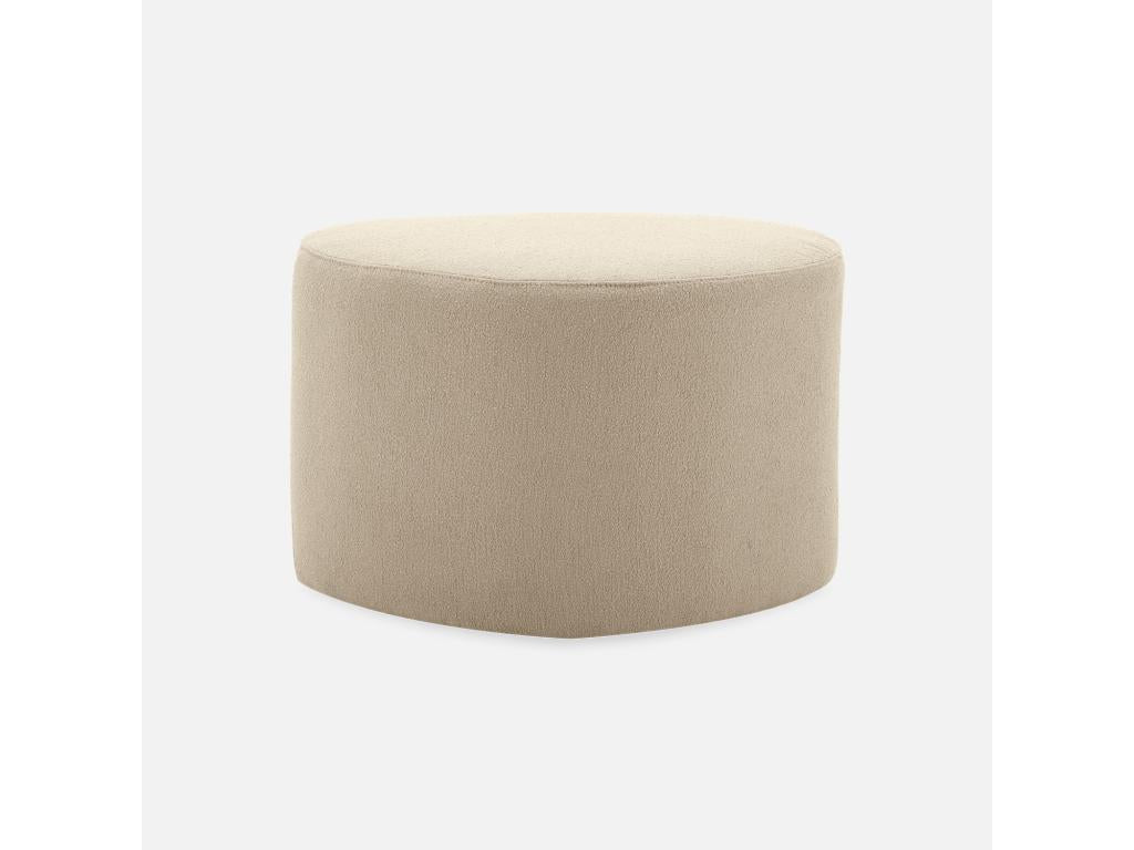 Pouf in tessuto beige