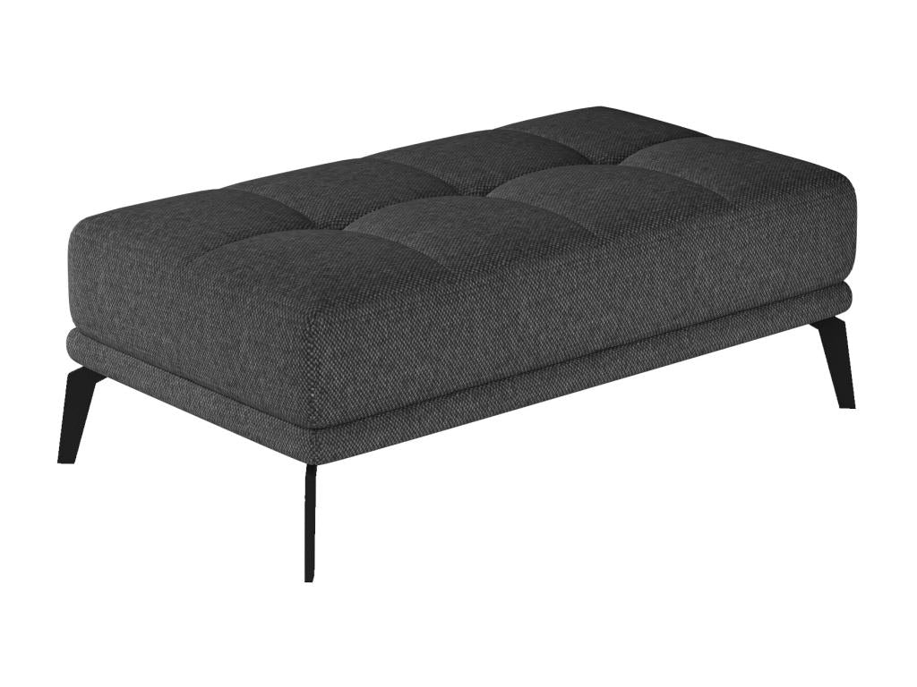 Pouf in tessuto grigio