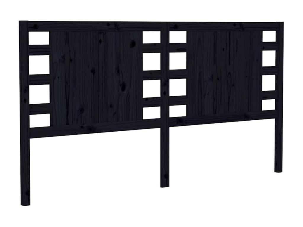 Struttura letto in legno massello nero, 166 x 4 x 100 cm