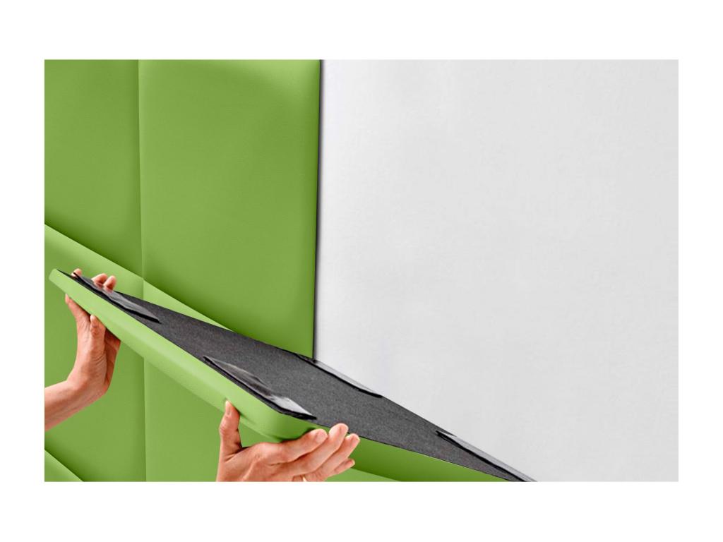 Struttura del letto in similpelle verde