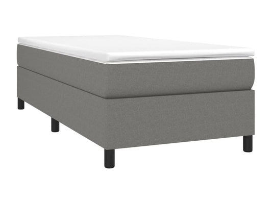 Struttura letto in tessuto grigio con materasso, 90 x 190 cm