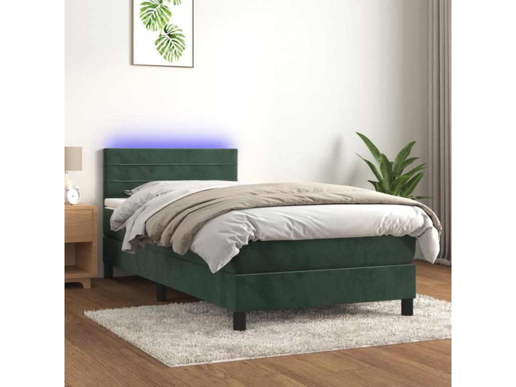 Struttura letto bianca con materasso, 90 x 190 cm
