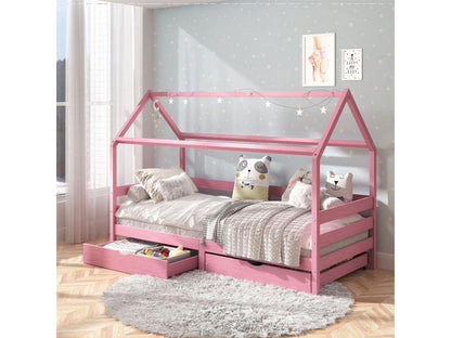 Struttura letto con contenitore, 2 cassetti, 90 x 200 cm