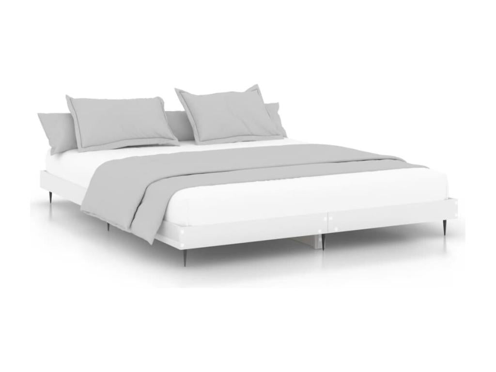 Struttura letto in legno ingegnerizzato bianco, 160 x 200 cm