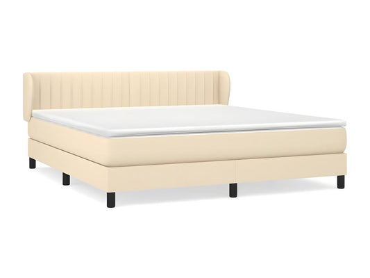 Struttura letto in tessuto bianco con materasso, 180 x 200 cm