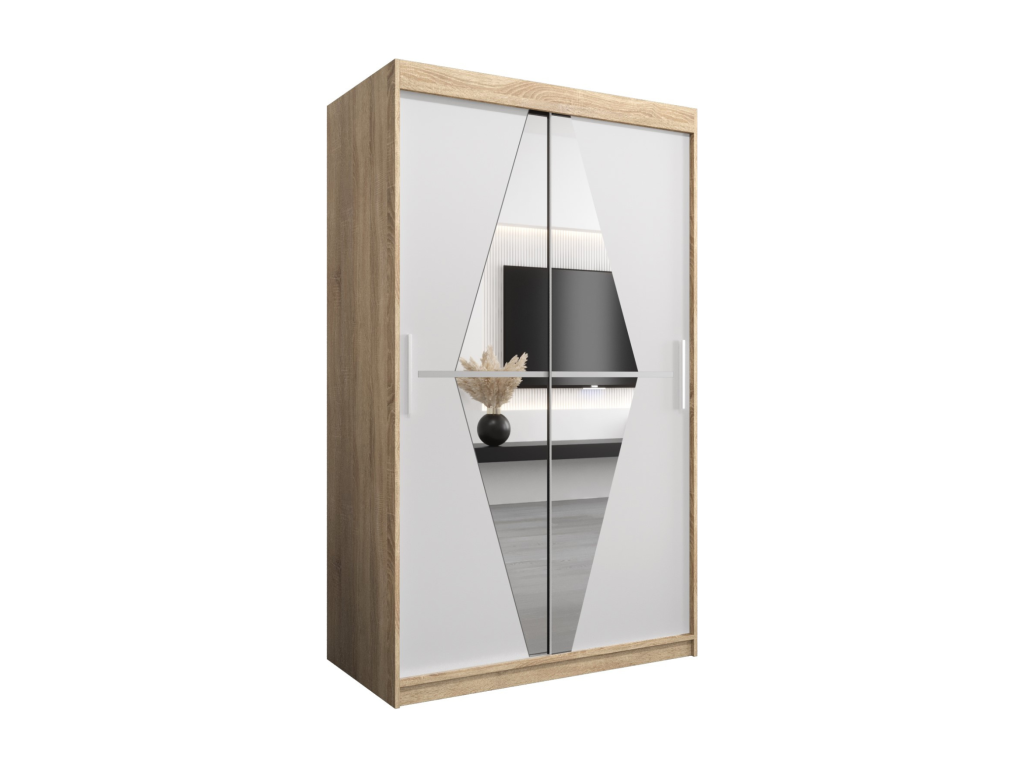 Armadio bianco a 2 ante, 120 x 62 x 200 cm