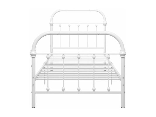 Struttura letto in metallo bianco, 100 x 200 cm