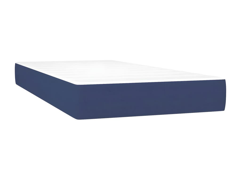 Struttura letto in tessuto blu con materasso, 80 x 200 cm