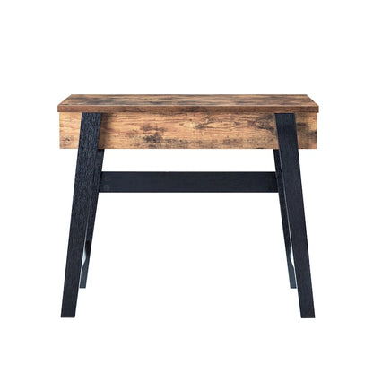 Scrivania moderna da 36" con piano sollevabile, scrivania per ufficio domestico, vassoio regolabile con spazio nascosto, 31"H x 36"W x 20"D, legno anticato, rovere bianco